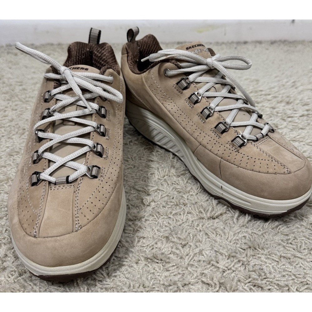 Skechers Shape Ups‎ Toning Rocker Bottom Sneakers Shoes Womens 10 Tan Athleasure